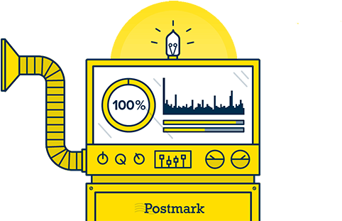 Email Machine Illustration - Postmark (520x310), Png Download