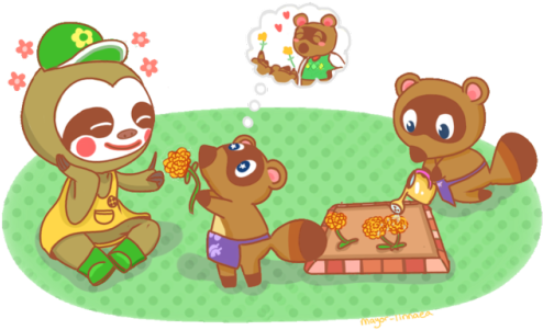 I Like To Think Leif Has Special Marigold Seeds For - Timmy And Tommy And Tom Nook (500x325), Png Download