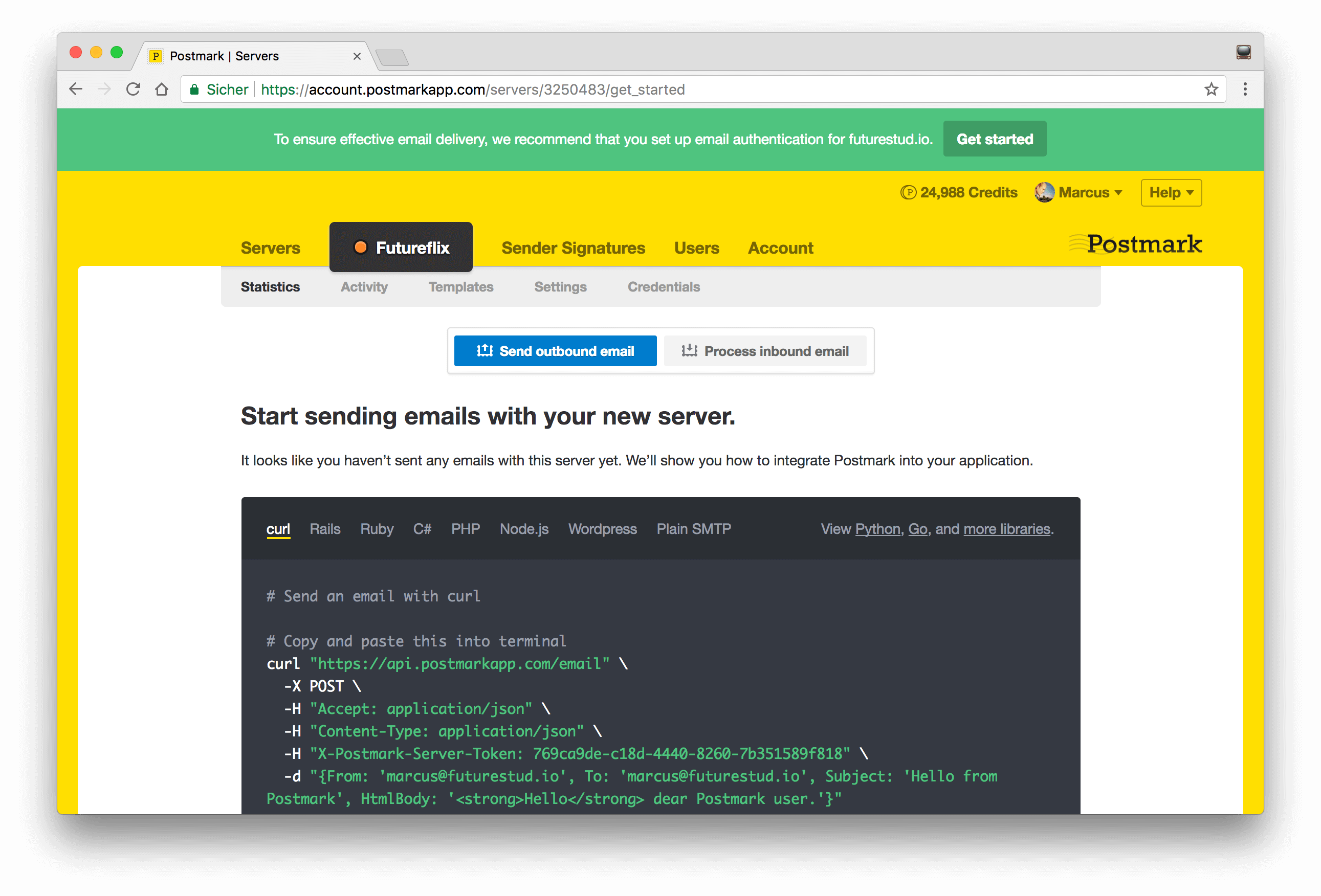 Postmark Futureflix Server To Send Emails - Email (2582x1752), Png Download