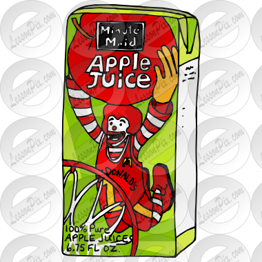 Apple Juice Picture For Classroom Therapy Use - Cartoon (380x380), Png Download
