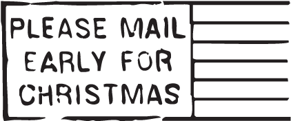 Mail Early For Christmas Postmark Wall Art Decal - Parallel (451x451), Png Download