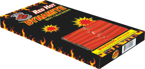 Red Hot Dynamite - Red Hot Dynamite Firecrackers (570x271), Png Download