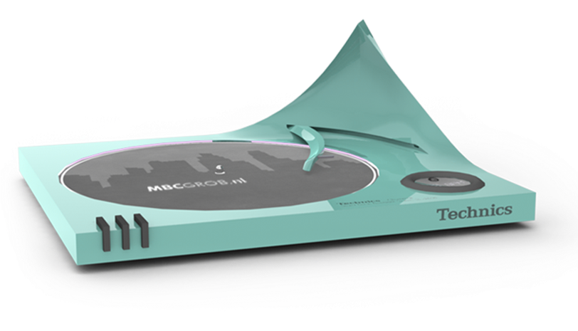 Technics Dj Turntable Design In A Postmodern Style - Design (811x475), Png Download