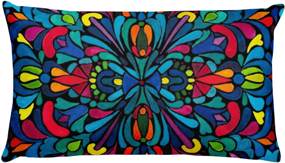 Amazing Stain Glass Effect - Green Red Orange Pattern Backpack By Zsofi (600x600), Png Download