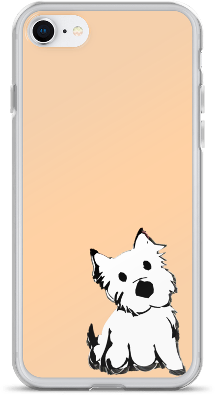 Cute Westie Cartoon Phone Case - Mobile Phone (1000x1000), Png Download