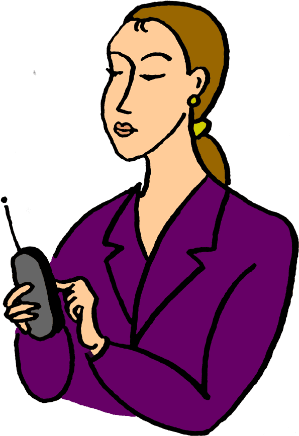 Woman Dialing - Clip Art (600x875), Png Download