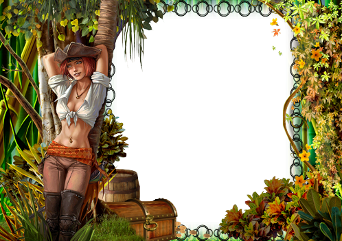 The Old Story - Pirate Photo Frame Png (498x351), Png Download