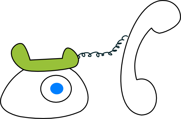 Cartoon Phone Outline (600x393), Png Download