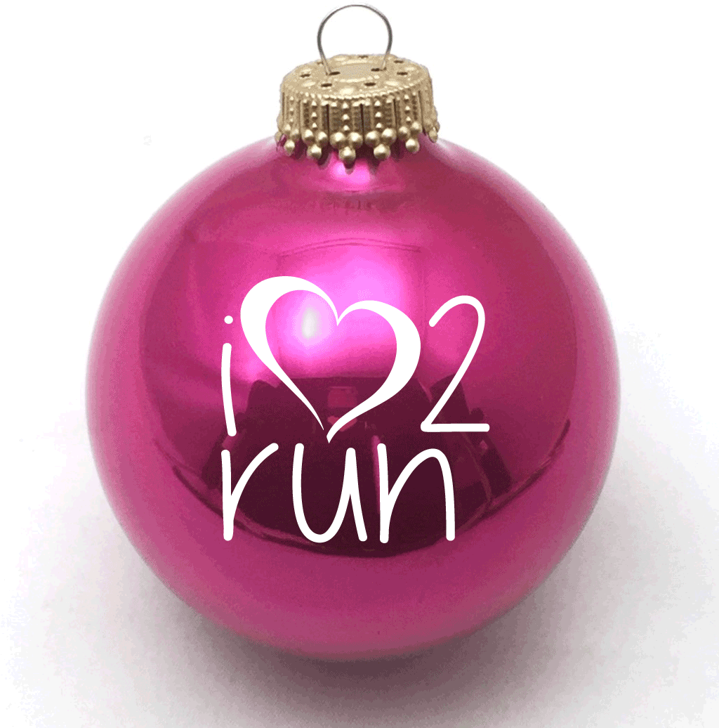 I Heart 2 Run Christmas Ornament - Christmas Day (1023x1060), Png Download