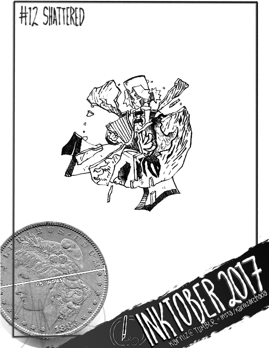 Svg Download Inktober Shattered Croquill Nib - Quarter (540x720), Png Download