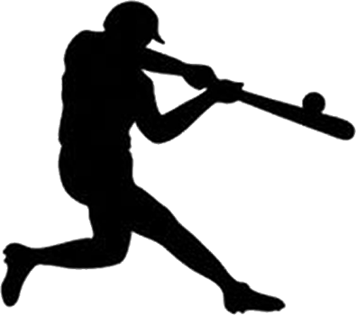 Baseball Player Swinging Png - Baseball Cliparts Black And White (395x350), Png Download