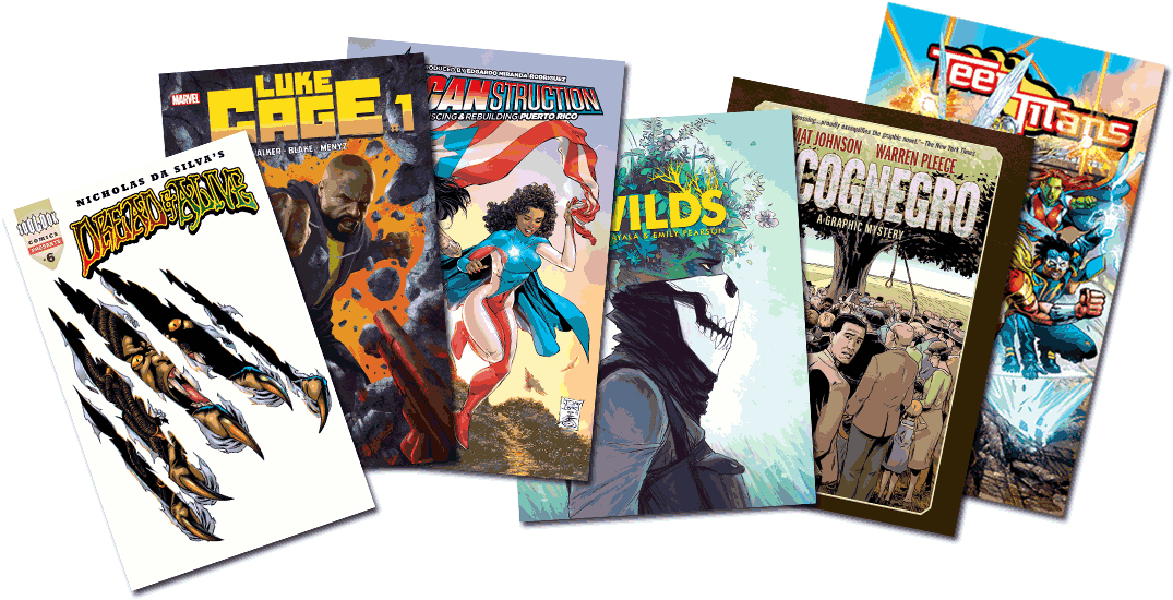 A Pile Of Comic Book Covers - Luke Cage Vol. 1: Sins Of The Father (1200x600), Png Download