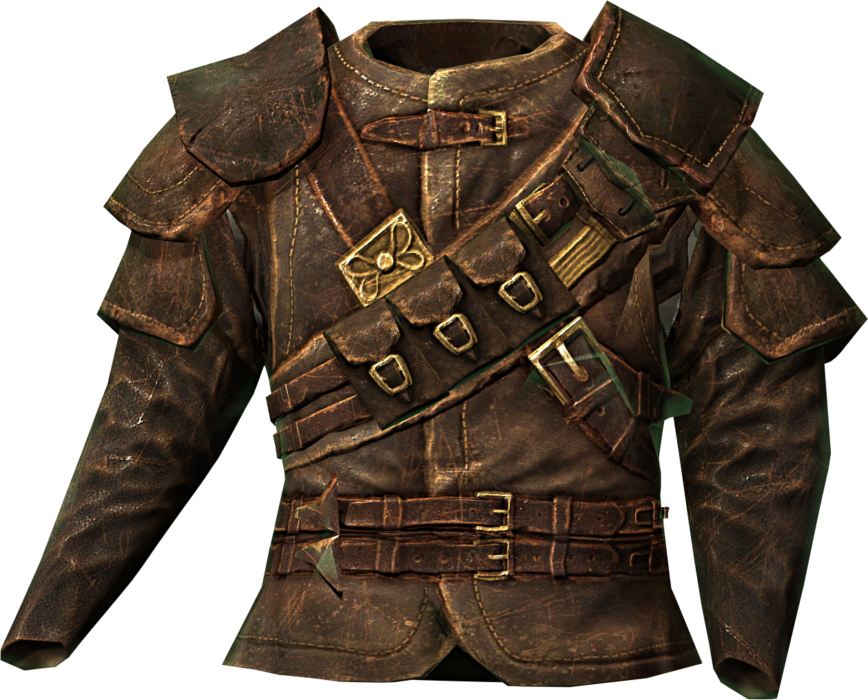 Armor Leather 02 - Male Thieves Guild Armor (1260x1016), Png Download
