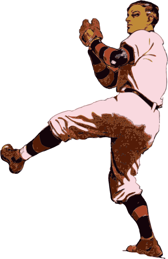 Graphic Free Vintage Baseball Player Clip 200kb - Baseball Joe In The World Series (555x857), Png Download
