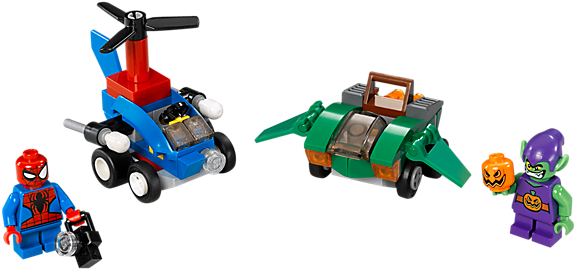 Spiderman Lego Png - Lego Mighty Micros Spiderman (600x450), Png Download