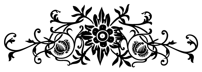 Tattoo Png - Good Floral Design Black And White (693x247), Png Download