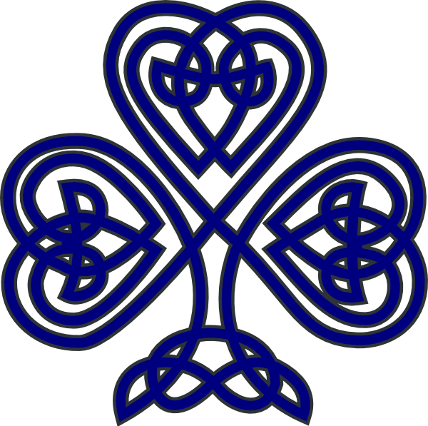 Shamrock Heart Purple - Celtic Knot Shamrock (600x597), Png Download
