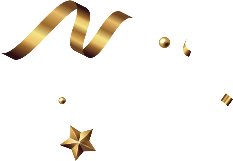 This Graphics Is Golden Ribbon Star Decorative Pattern - Portable Network Graphics (1024x1024), Png Download