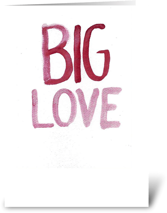 Big Love Greeting Card - Lilac (700x792), Png Download