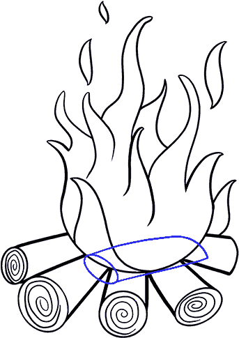 How To Draw A Fire In A Few Easy Steps Easy Drawing - Drawing Of A Fire (678x600), Png Download