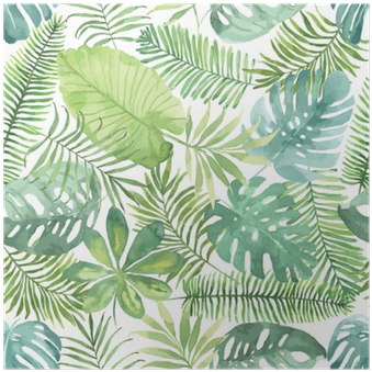 Watercolor Tropical Leaves Png - Tropical Watercolor Page Background (400x400), Png Download