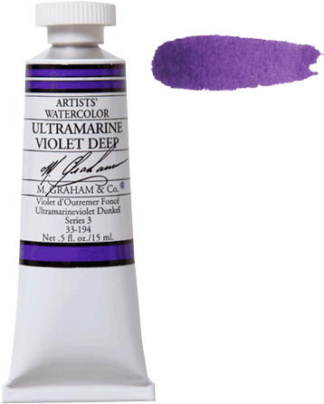 Graham Watercolors Ultramarine Violet Deep - M Graham Sap Green (405x500), Png Download