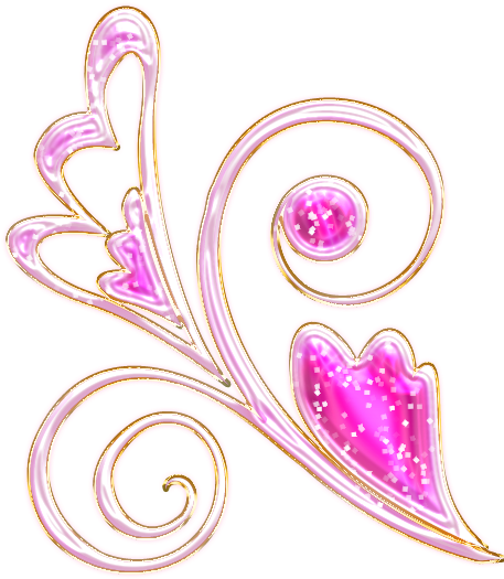 Girly Clipart Swirl - Rose And Swirls Png (485x555), Png Download