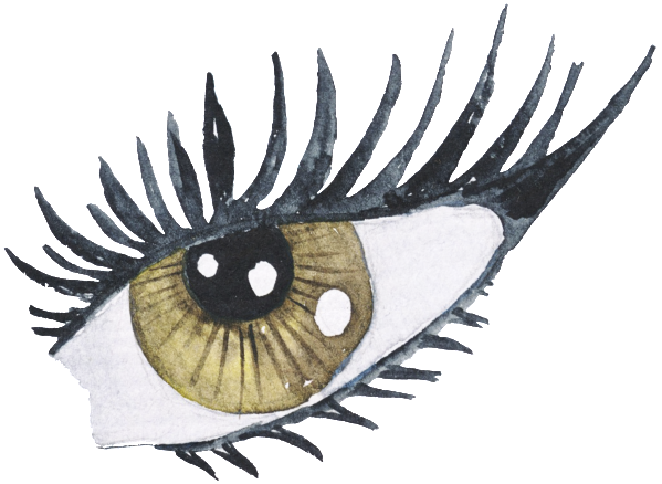 Hand Painted Eyes Fashion Paris Cartoon Transparent - Portable Network Graphics (1024x1024), Png Download
