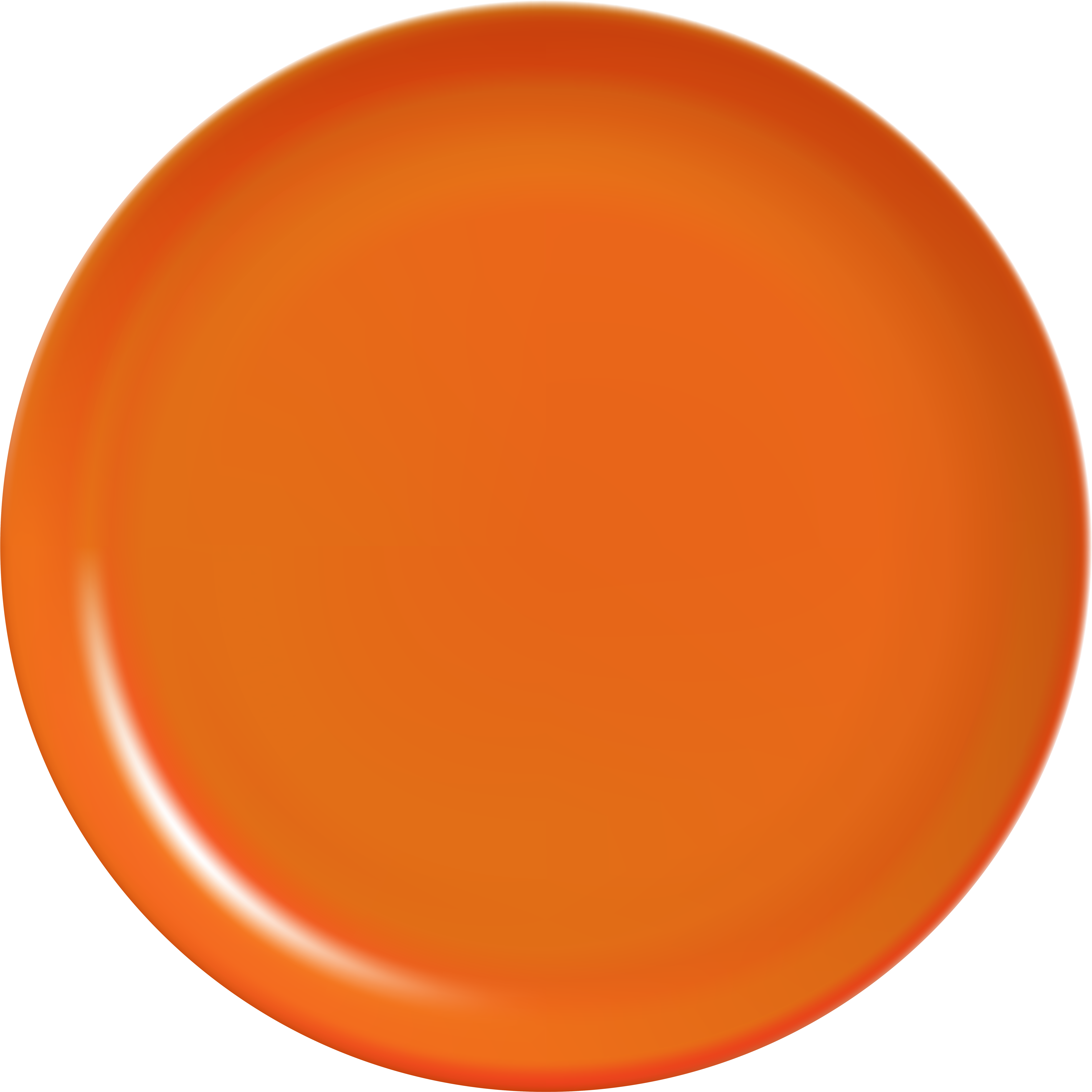 Orange Plate Png Clip Art - Orange Plate Clipart (6000x6000), Png Download
