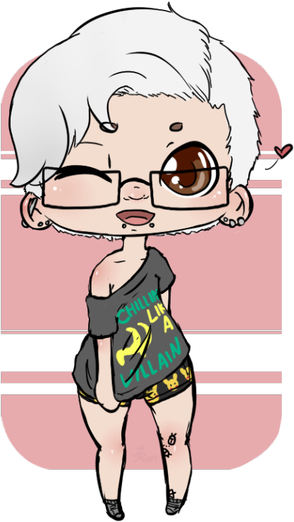 Just A Little Self Portrait Based Off A Selfie I Took - Cartoon (427x750), Png Download