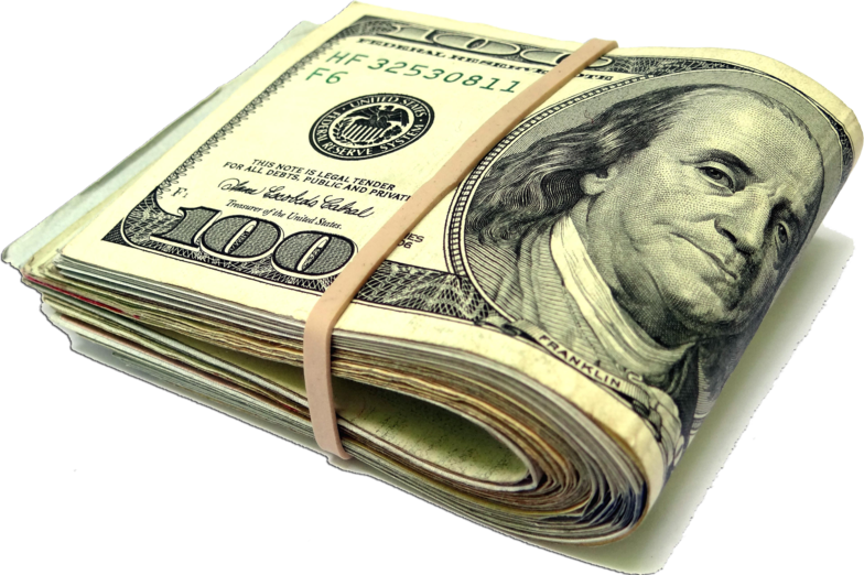 Wad Of Cash Transparent (784x522), Png Download