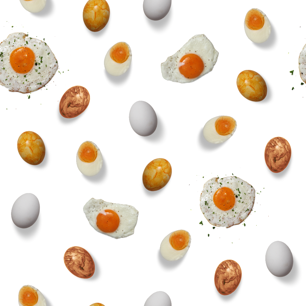 Hand-painted Various Eggs Background Image Png Transparent - Portable Network Graphics (1024x1024), Png Download