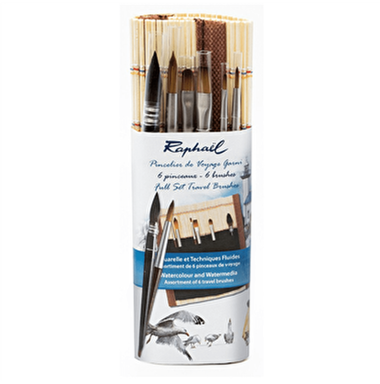 Raphael Bamboo Brush Roll Set Of - Raphael Precision Mini Brushes ...