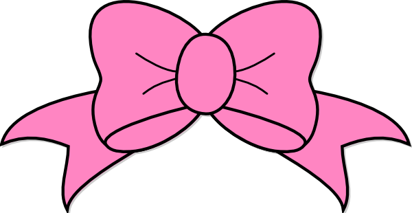 Breast Cancer Awareness Pink Ribbon Free Clip Art 2 - Transparent Background Bow Clipart (600x310), Png Download