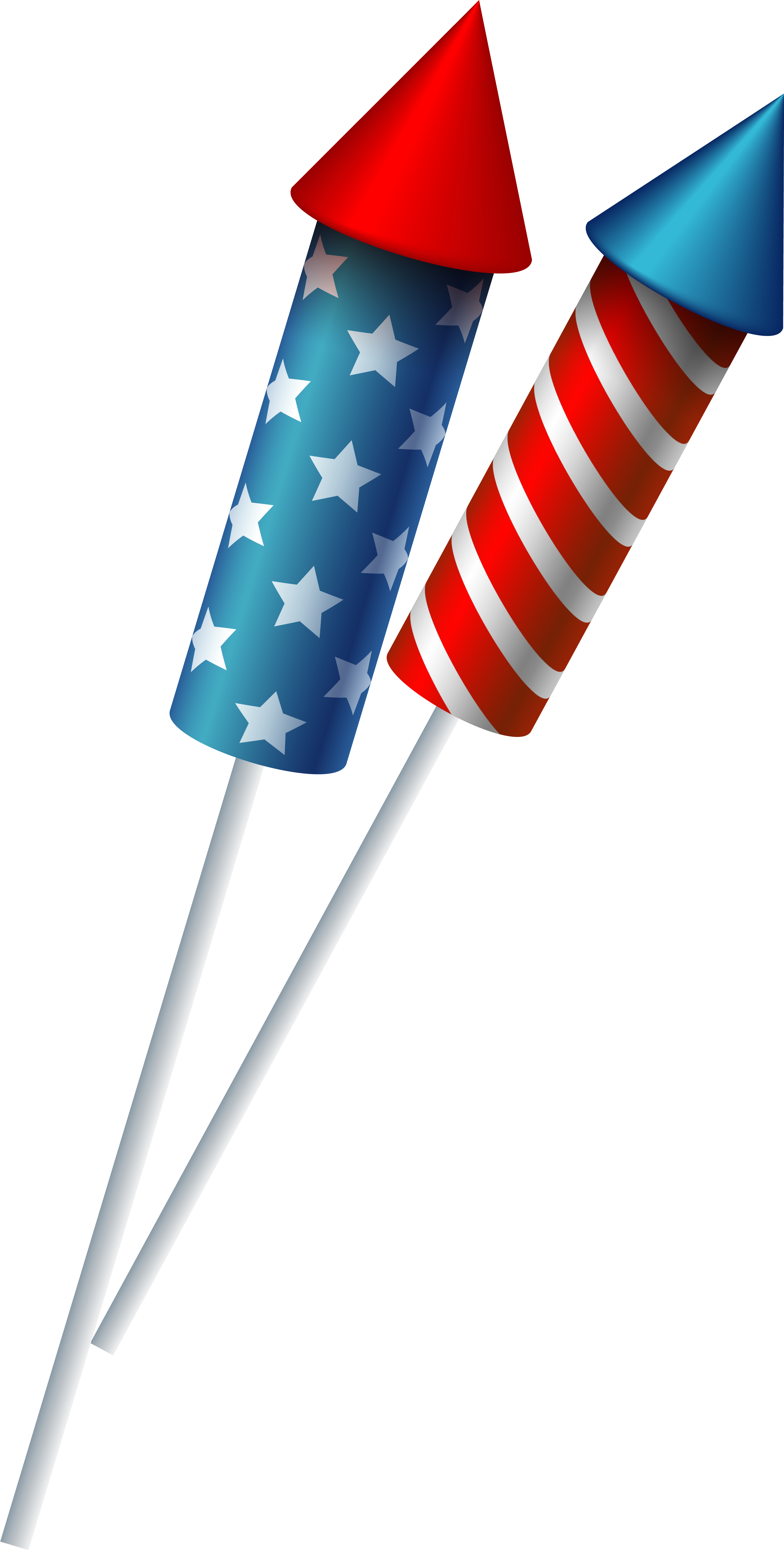 Usa Sparkler Fireworks Png Clipart Image - 4th Of July Firework Clipart (3109x5956), Png Download