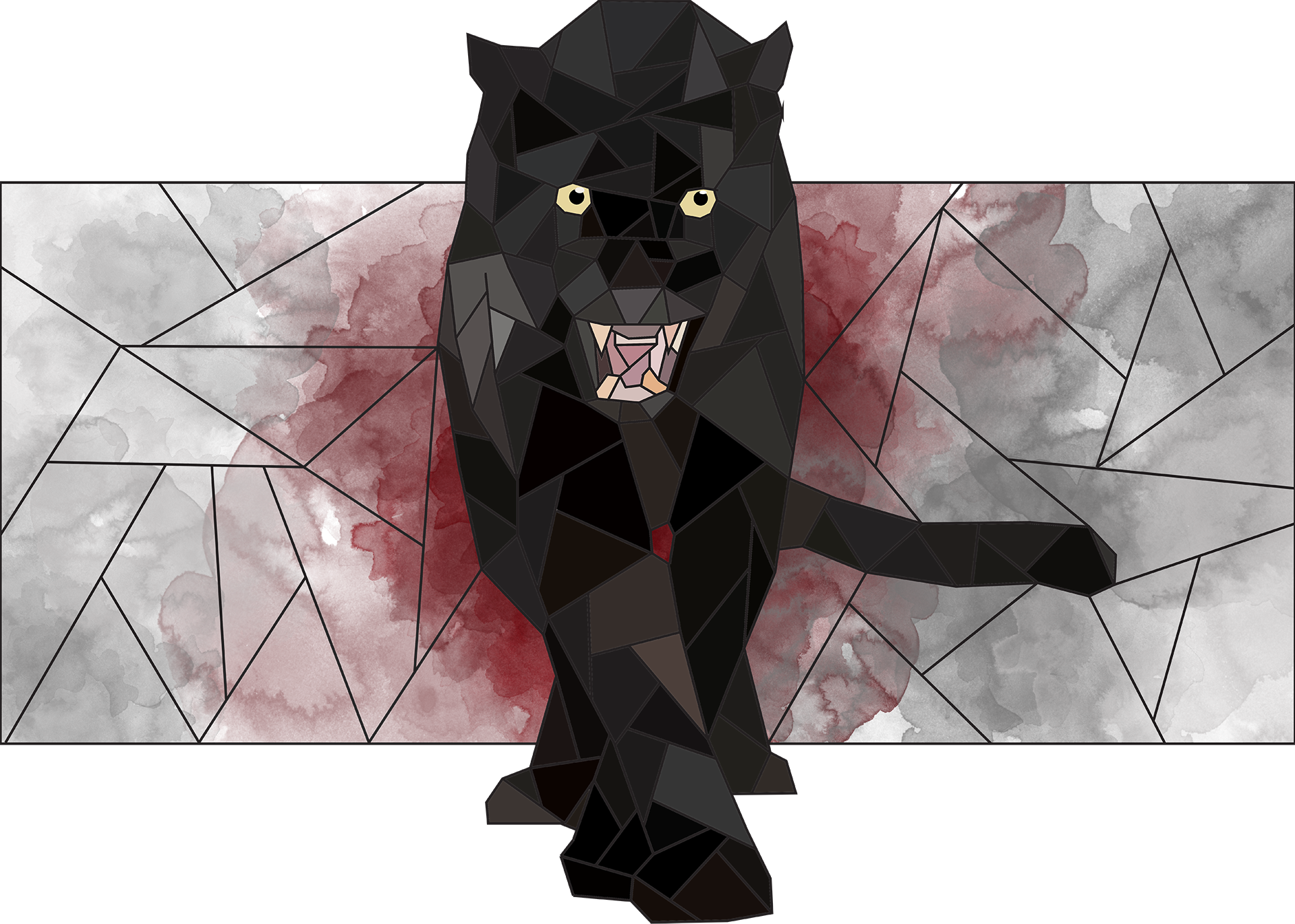 Panther - Black Cat (1920x1371), Png Download