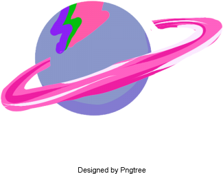 Cartoon Hand-painted Cosmic Star Pattern, Galaxies, - Portable Network Graphics (360x360), Png Download