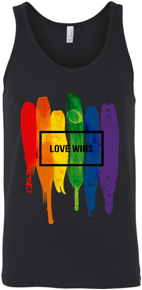 Watercolor Lgbt Love Wins Rainbow Paint Typographic - T Shirt Working At Walmart (1024x1024), Png Download