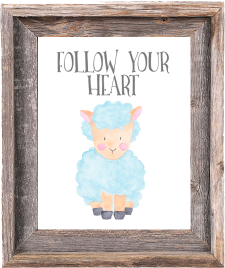 Follow Your Heart - 8x10 Picture Frames -signature Barnwood Reclaimed Wood (570x570), Png Download