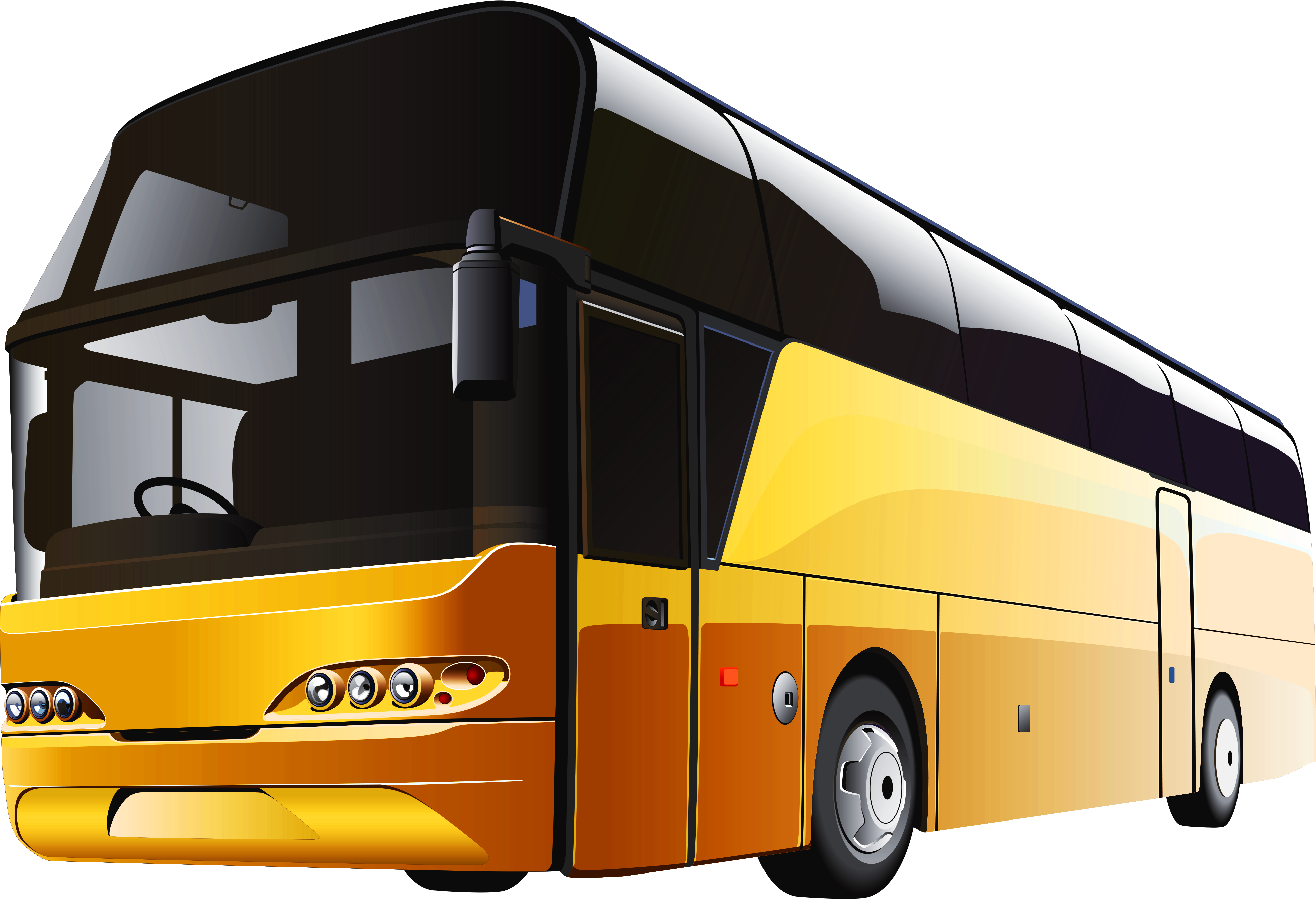 Yellow Bus Png Clipart - Yellow Bus Png (4181x2837), Png Download