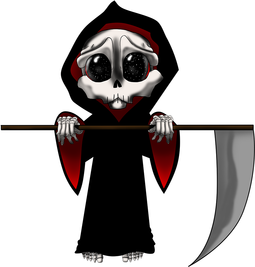 Grim Reaper - Chibi Grim Reaper (900x918), Png Download