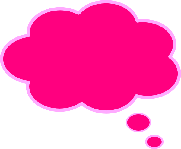 Thought Bubble Purplqsd Clip Art At Clker - Pink Thought Bubble Png (600x494), Png Download