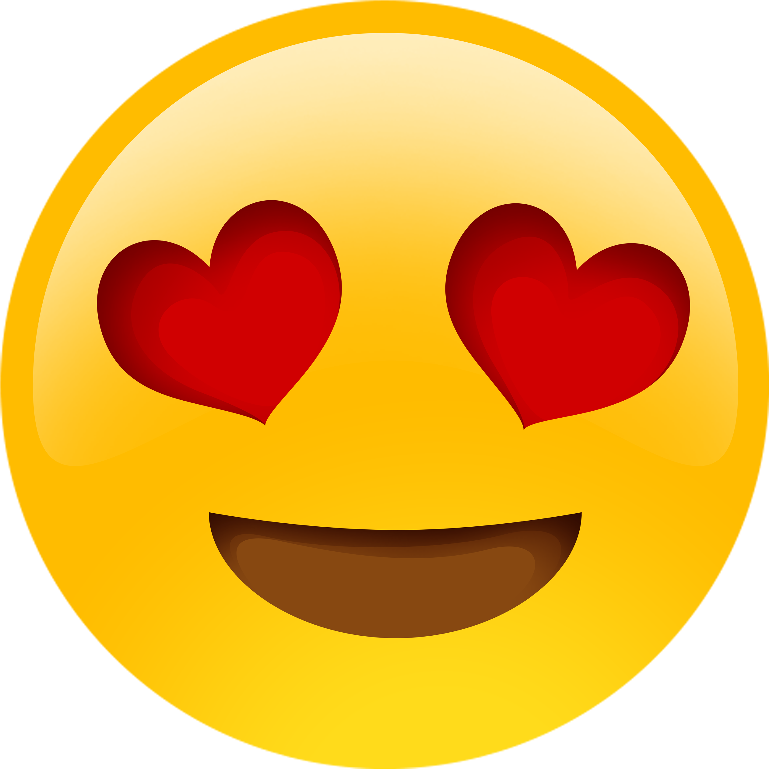 Aesthesis Clipart Heart Eye Emoji - Heart Eyes Emoji Small (2592x2592), Png Download