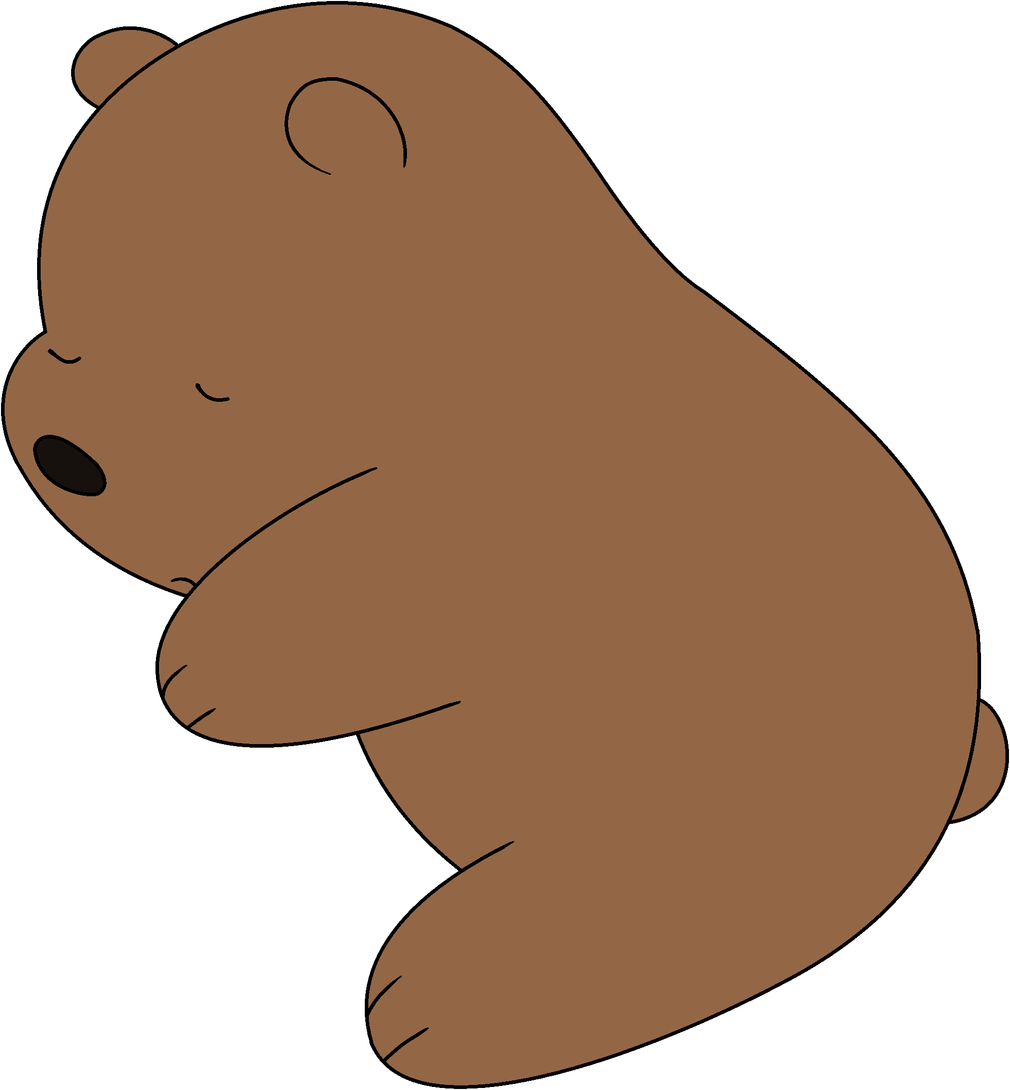 We Bare Bears Png Pack - Grizzly Bear Bare Bears (1482x1600), Png Download