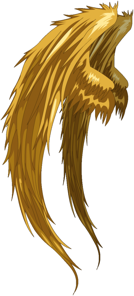 Golden Wings Png High Quality Image - Dragonfable Wings (465x1024), Png Download
