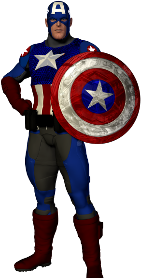 Preview Art - Ultimate Captain America Png (350x576), Png Download