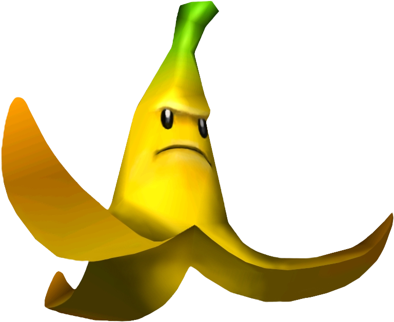 Giant Banana - Mario Kart Double Dash Big Banana (837x698), Png Download
