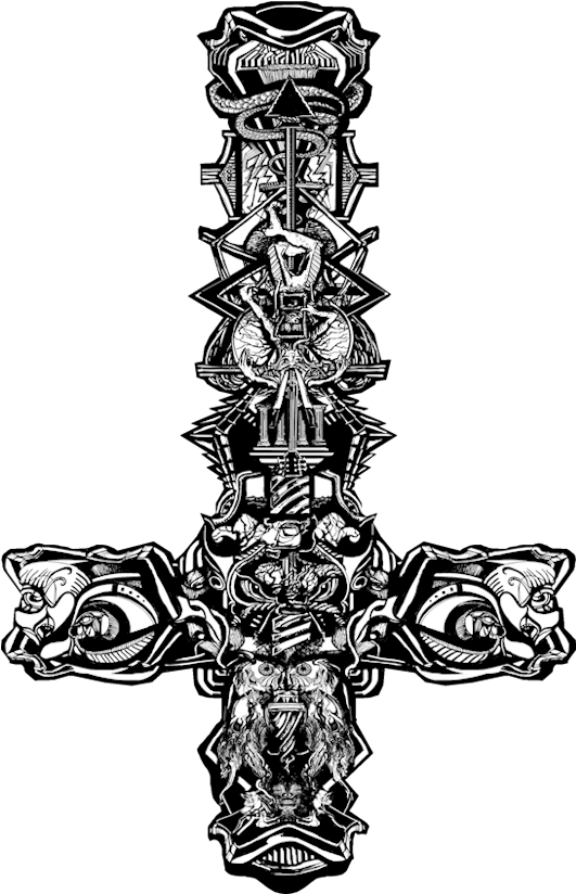 Tattoo - Png - Inverted Cross Tattoo Design (620x880), Png Download