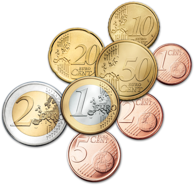 Coin Clipart More Money - Euro Coins Png (631x599), Png Download