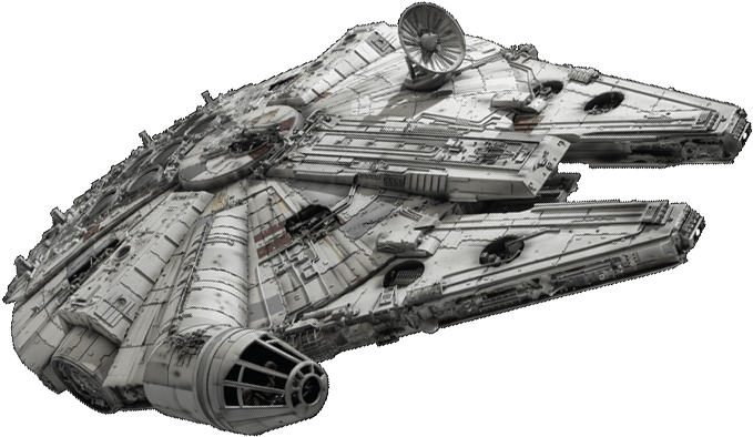 Falcon Falcon - Star War Ships Png (703x396), Png Download
